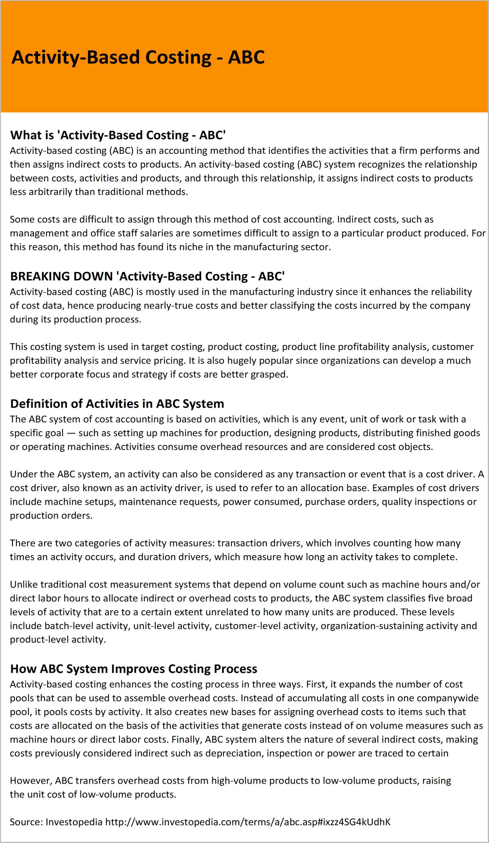 A02-Definition, Cost Management Excel - Activity-Based, Cost Management, Staying Cash Positive, cost management, cost management excel