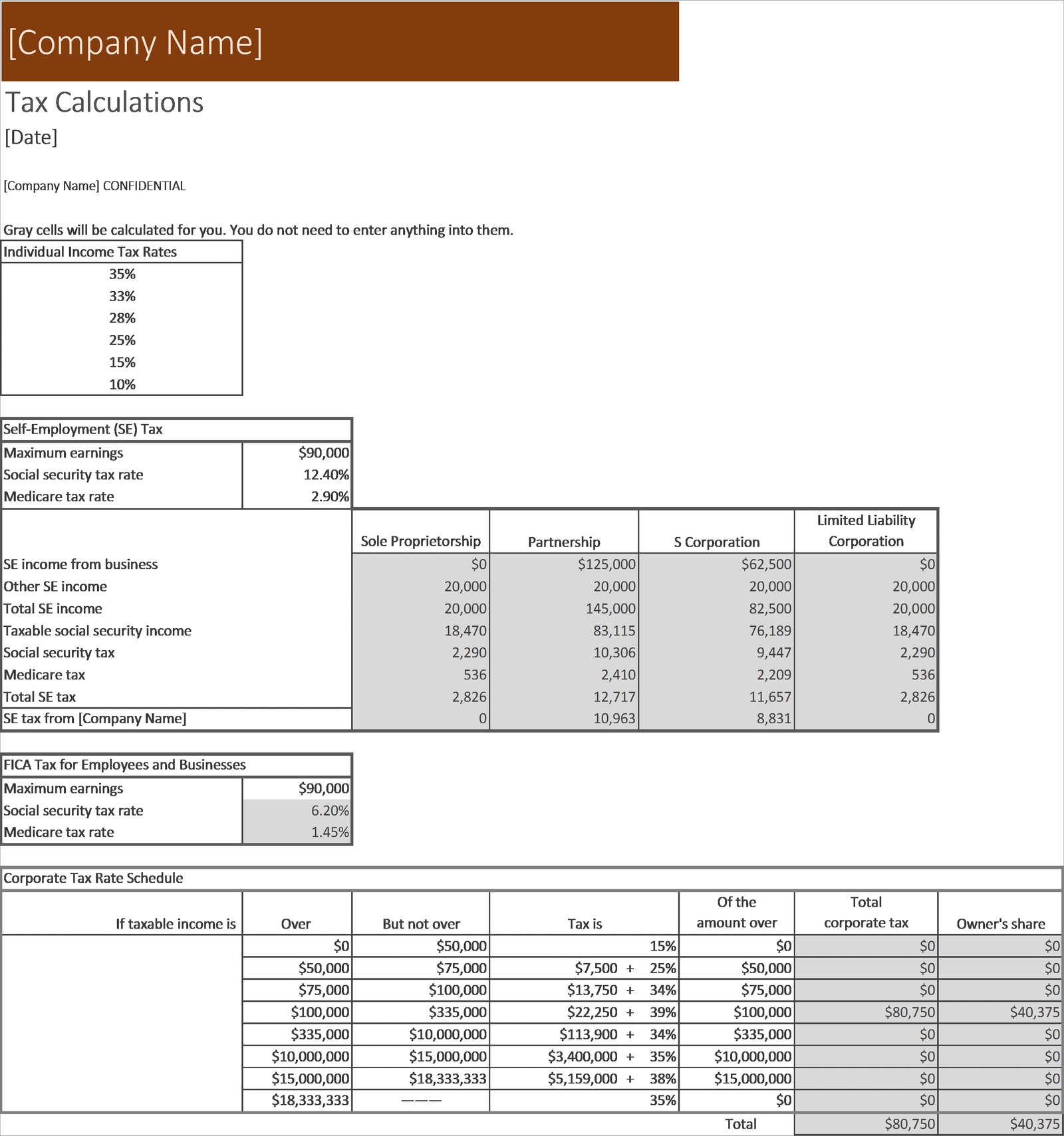 B13-Tax Calculations, Business Structure Excel Selector, Business Planning, Building your Business, business structure, business structure excel