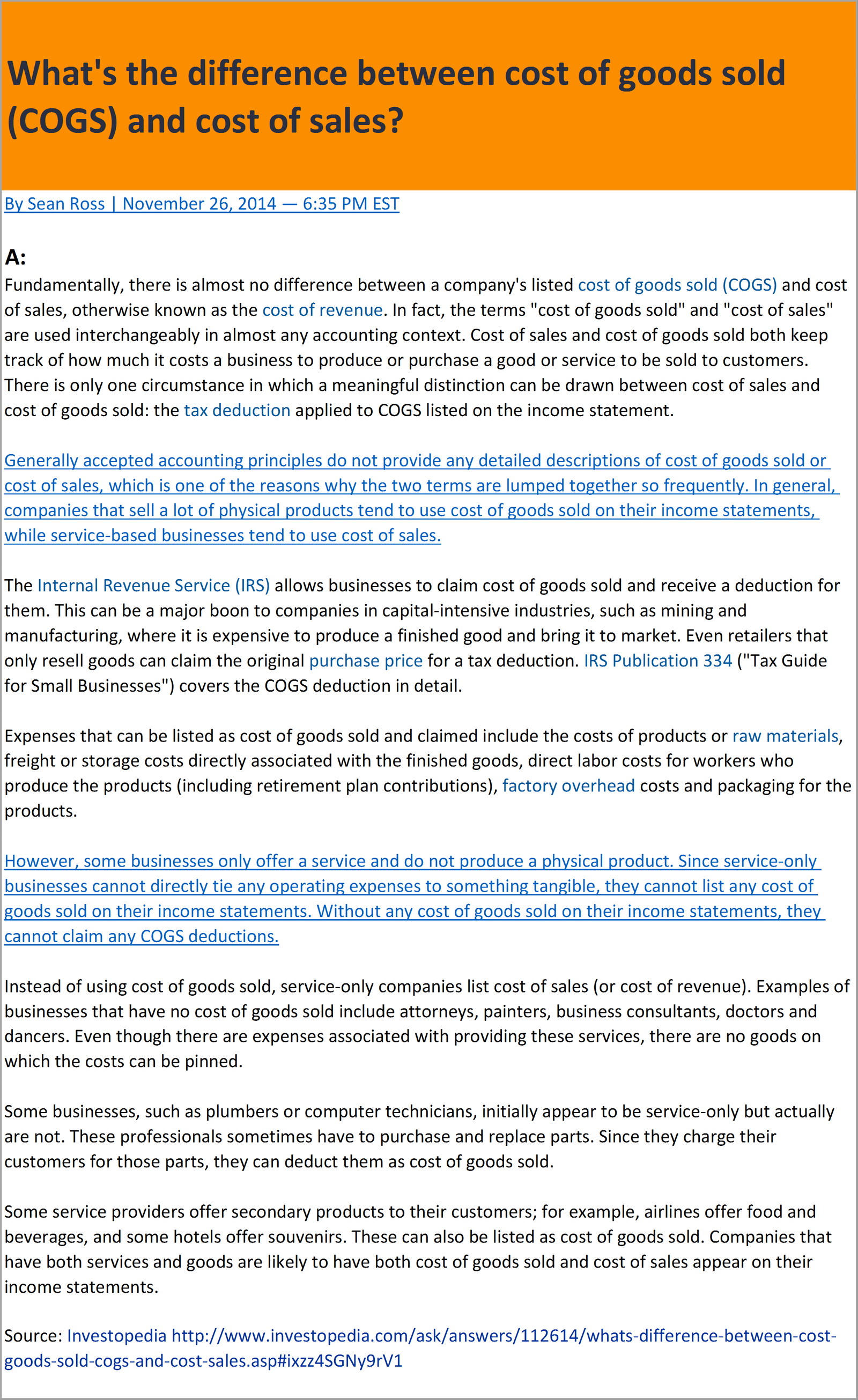 C09-COGS Definition, Cost Of Sales Analysis Excel, Sales And Marketing, Selling More, cost of sales analysis, cost of sales analysis excel