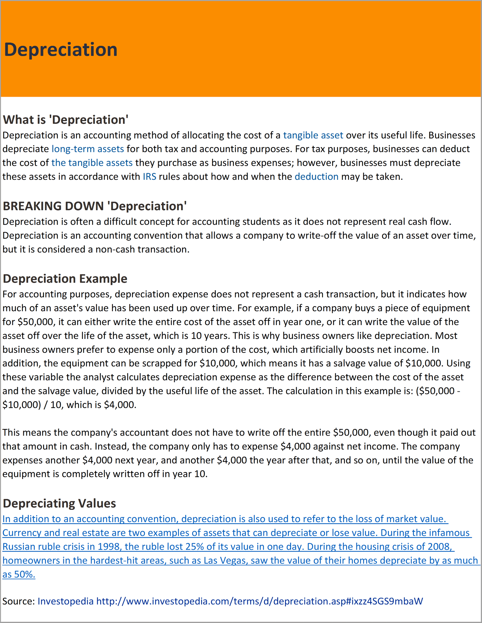 E03-Depreciation Explained, Depreciation Excel - Equipment Inventory, Financial Statements, Doing it Right, depreciation, depreciation excel