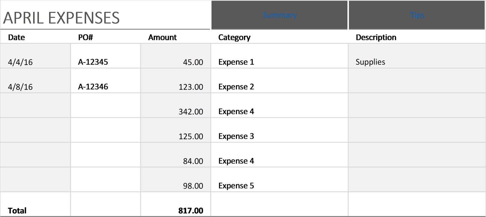 E07-apr E07-apr, Expenses Excel - Budget Excel Trends, Cost Management, Staying Cash Positive, expenses, expenses excel