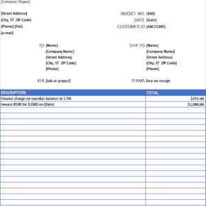 Service Invoice Excel - Business Insights Group AG