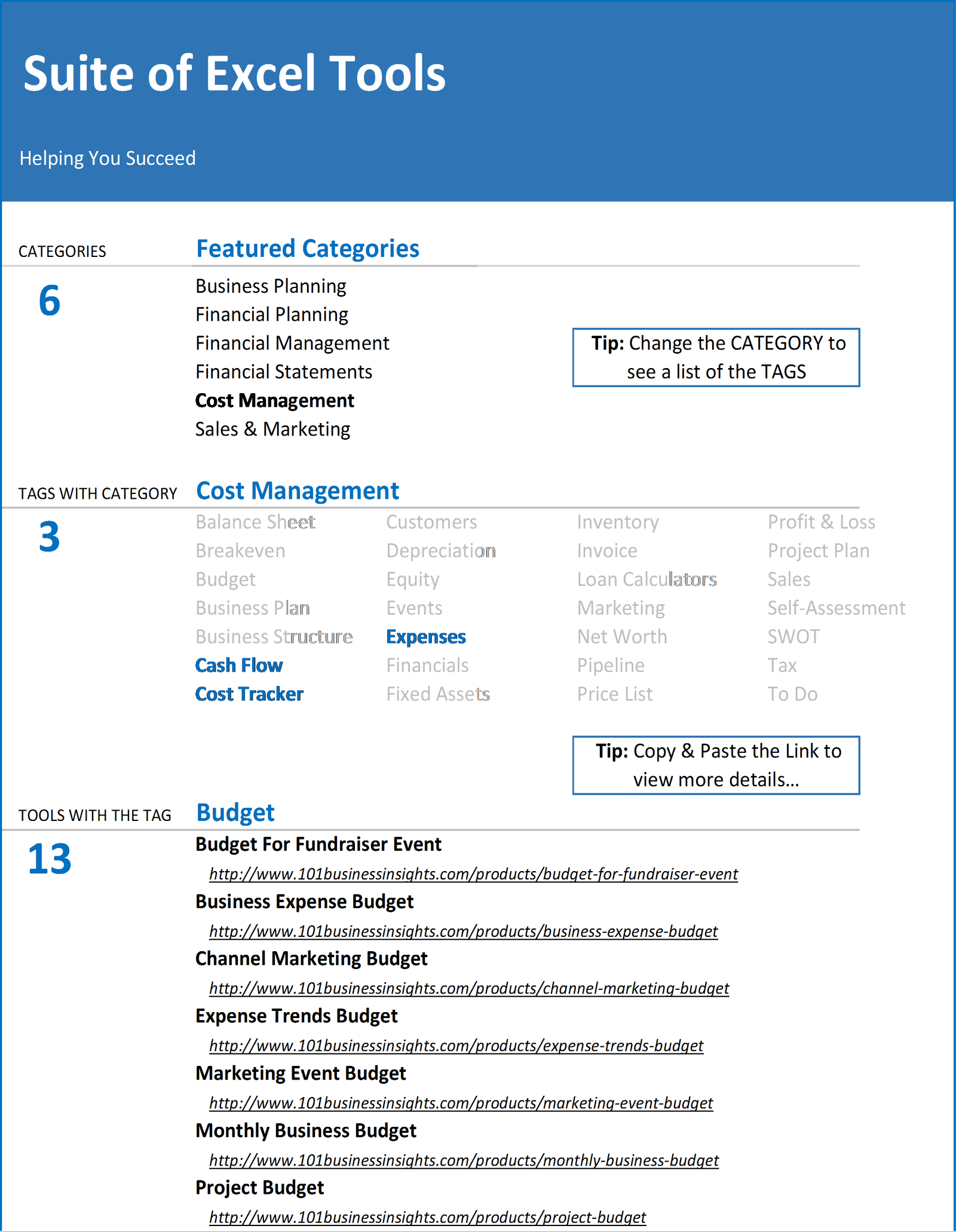 W02-Suite of Excel Tools, Website Budget Excel Template, Cost Management, Staying Cash Positive, website budget, website budget excel